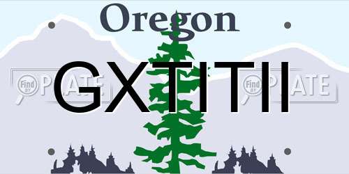 GXTITII Oregon License Plate