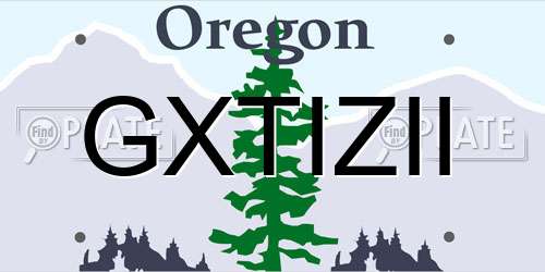 GXTIZII Oregon License Plate