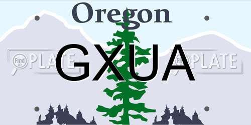 GXUA Oregon License Plate