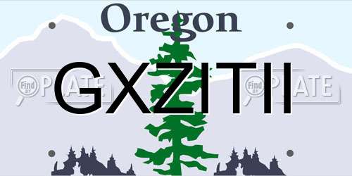 GXZITII Oregon License Plate