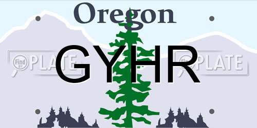 GYHR Oregon License Plate