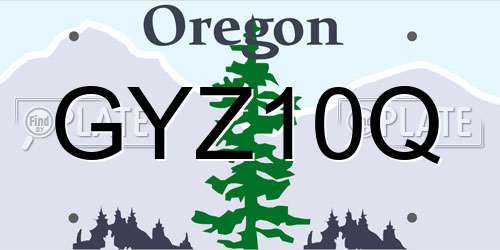 GYZ10Q Oregon License Plate
