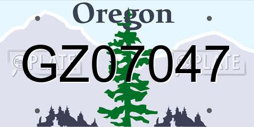 GZ07047 Oregon License Plate