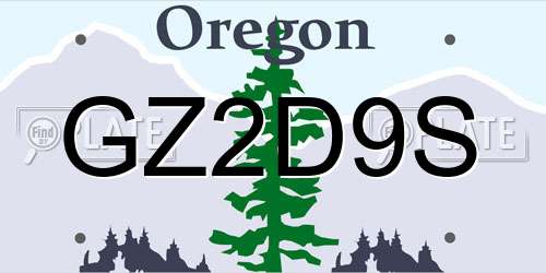 GZ2D9S Oregon License Plate