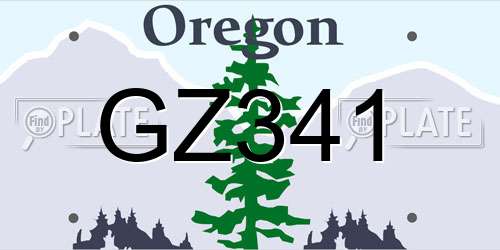 GZ341 Oregon License Plate