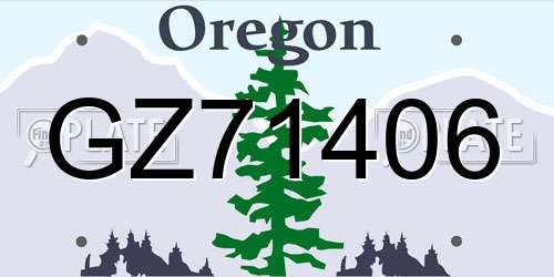GZ71406 Oregon License Plate
