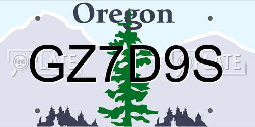 GZ7D9S Oregon License Plate