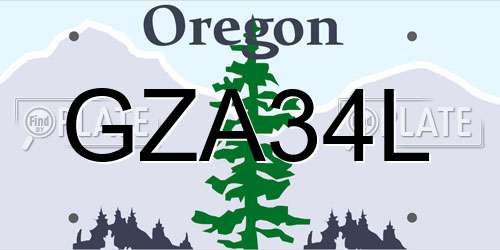 GZA34L Oregon License Plate