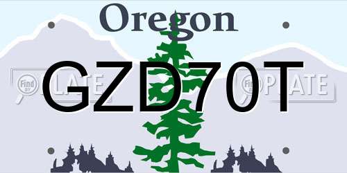 GZD70T Oregon License Plate