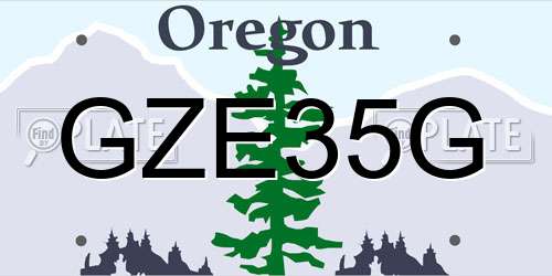 GZE35G Oregon License Plate