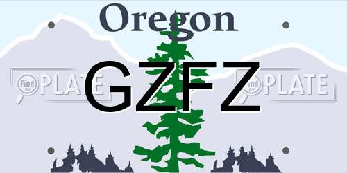 GZFZ Oregon License Plate