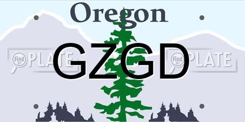 GZGD Oregon License Plate