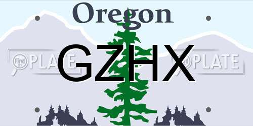 GZHX Oregon License Plate