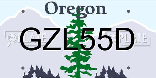 GZL55D Oregon License Plate