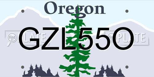GZL55O Oregon License Plate