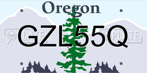 GZL55Q Oregon License Plate