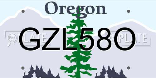 GZL58O Oregon License Plate
