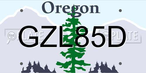 GZL85D Oregon License Plate