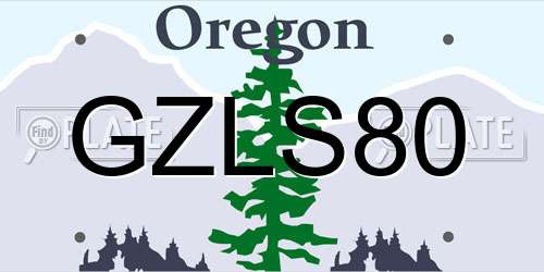 GZLS80 Oregon License Plate