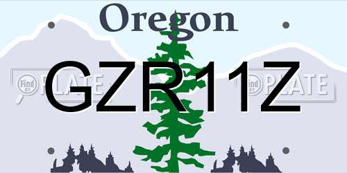 GZR11Z Oregon License Plate
