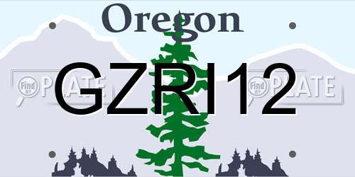 GZRI12 Oregon License Plate