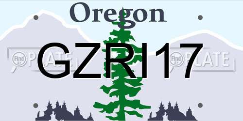 GZRI17 Oregon License Plate