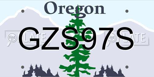 GZS97S Oregon License Plate