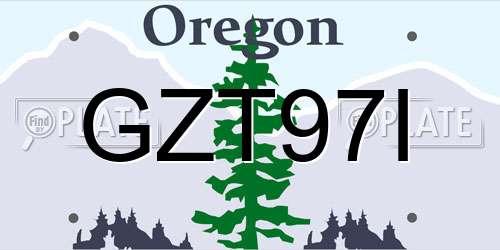 GZT97I Oregon License Plate