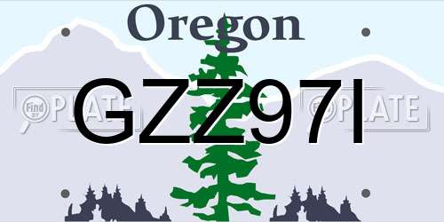 GZZ97I Oregon License Plate