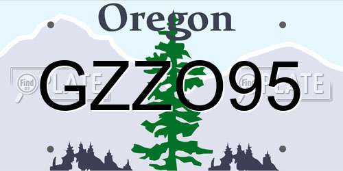 GZZO95 Oregon License Plate