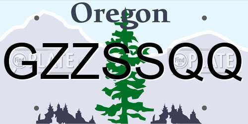 GZZSSQQ Oregon License Plate