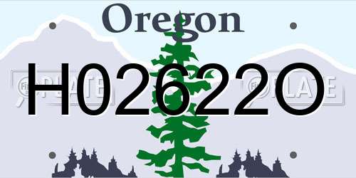H02622O Oregon License Plate
