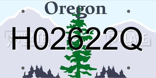 H02622Q Oregon License Plate