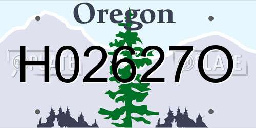 H02627O Oregon License Plate