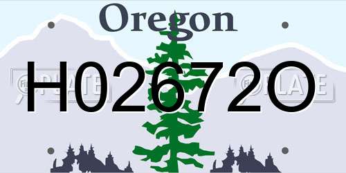 H02672O Oregon License Plate