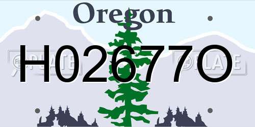 H02677O Oregon License Plate