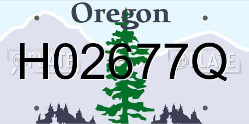 H02677Q Oregon License Plate