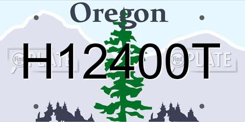 H12400T Oregon License Plate