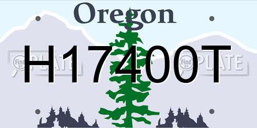 H17400T Oregon License Plate