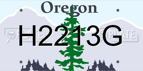 H2213G Oregon License Plate