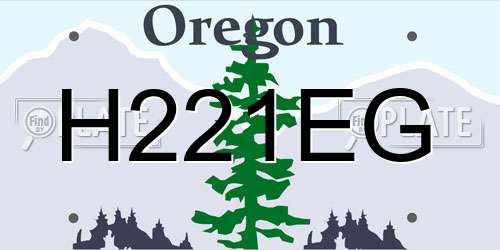 H221EG Oregon License Plate