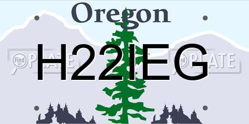 H22IEG Oregon License Plate