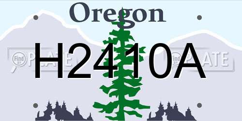 H2410A Oregon License Plate