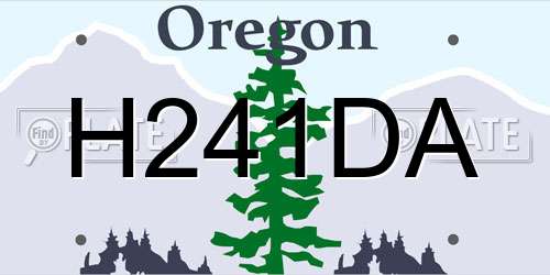 H241DA Oregon License Plate