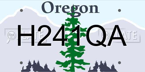H241QA Oregon License Plate