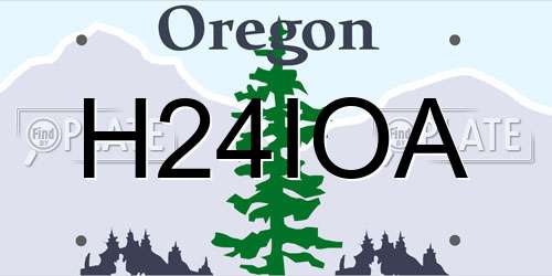 H24IOA Oregon License Plate