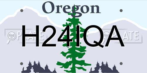 H24IQA Oregon License Plate