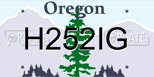H252IG Oregon License Plate
