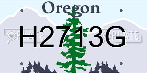 H2713G Oregon License Plate