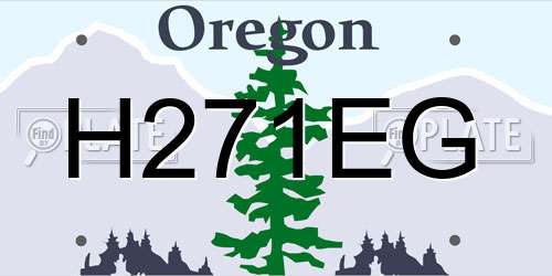 H271EG Oregon License Plate